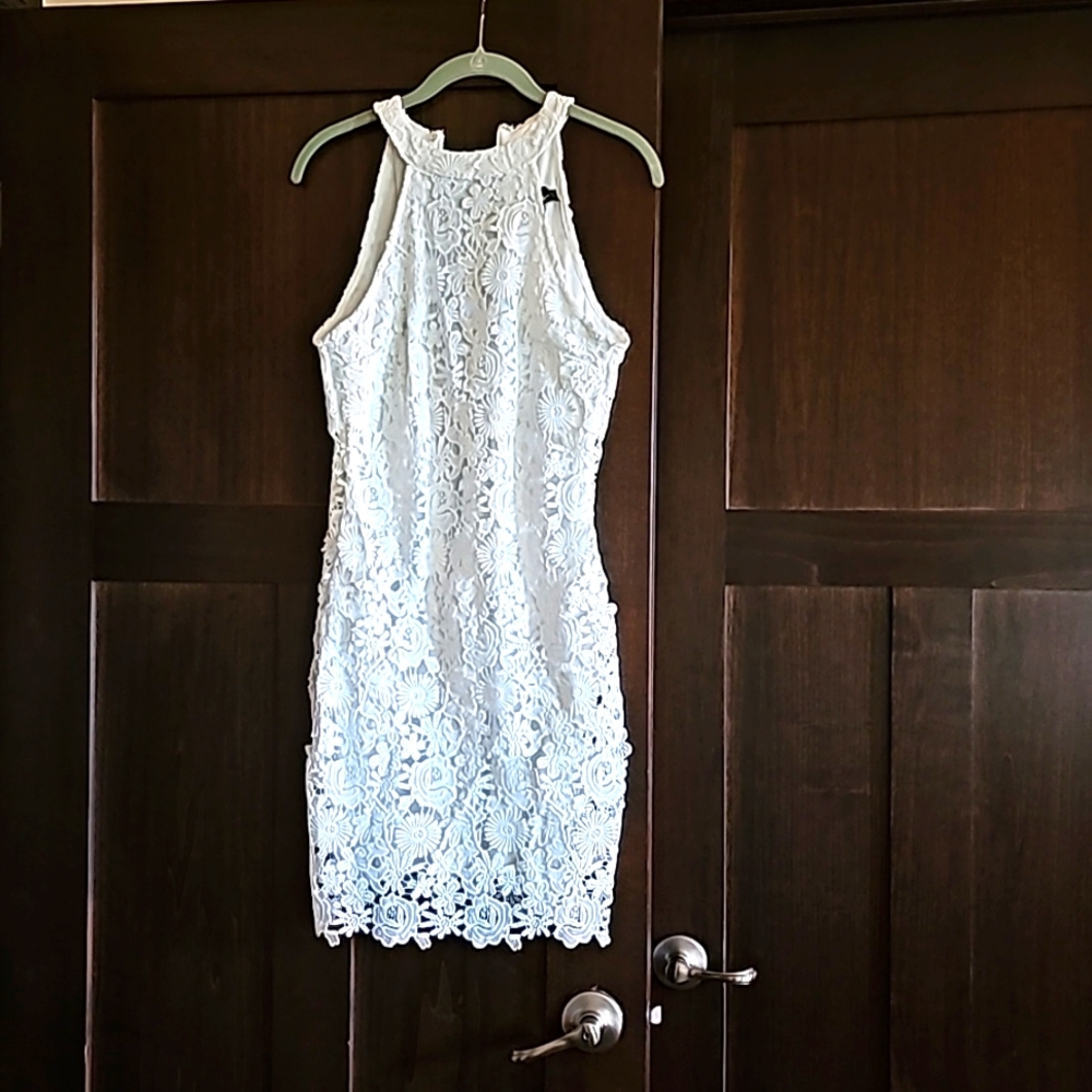 Lulu white lace dress